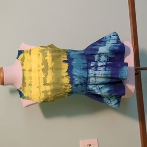 Worthington Tie Dye Peplum top Size small